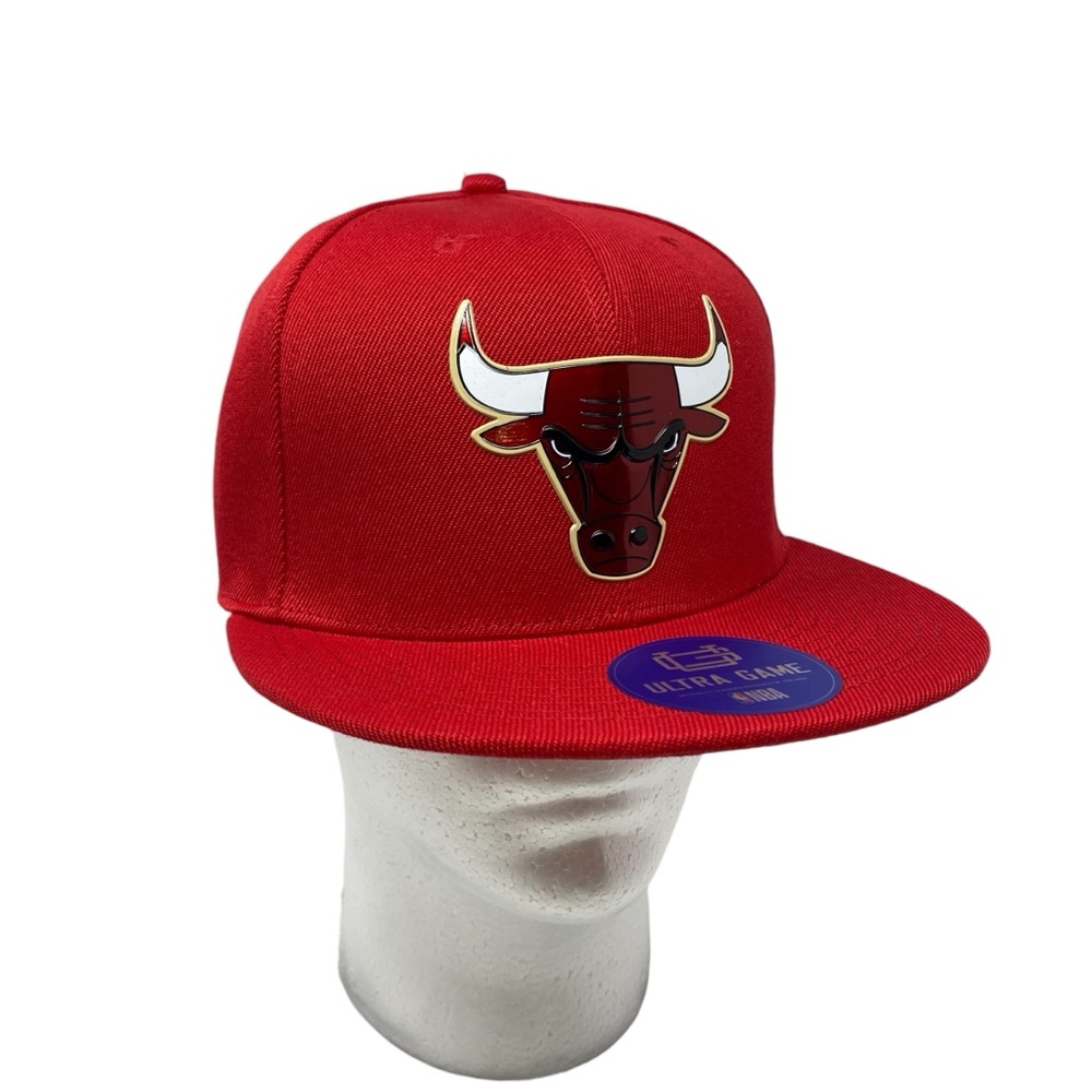 Ultra Game NBA Chicago Bulls Red Unisex SnapBack Hat Cap Style VGMG475F NEW